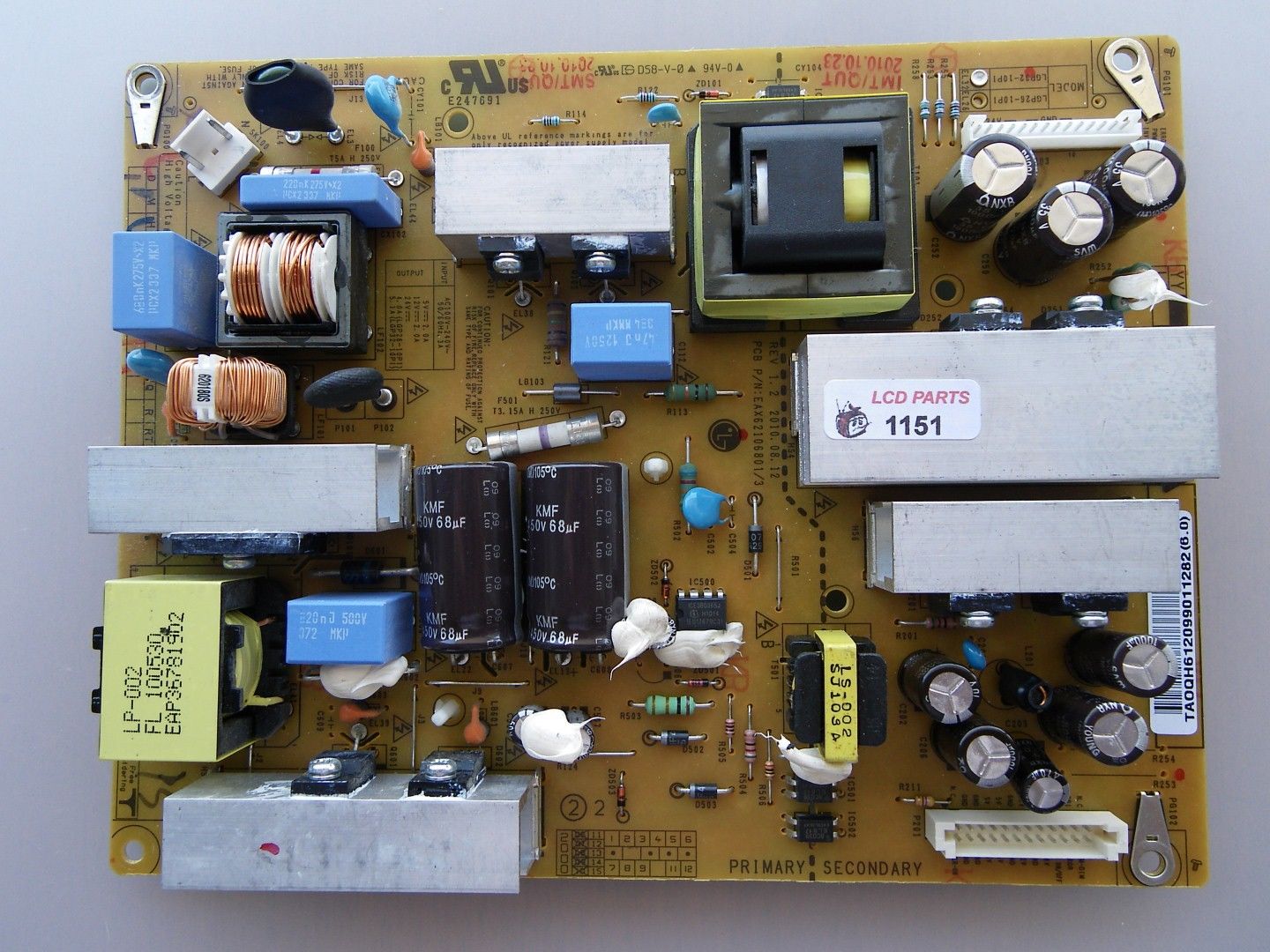 EAX62106801/3 power board LG 32LH20R tested